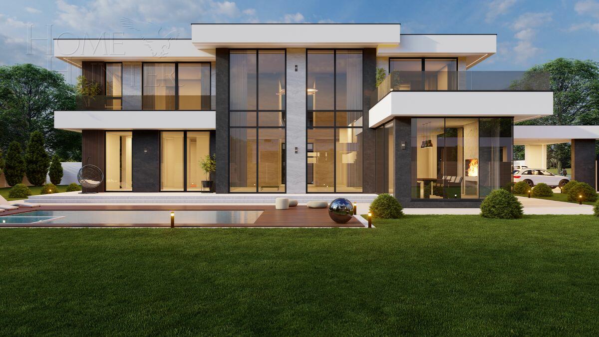 2-этажный коттедж 621 м² без отделки