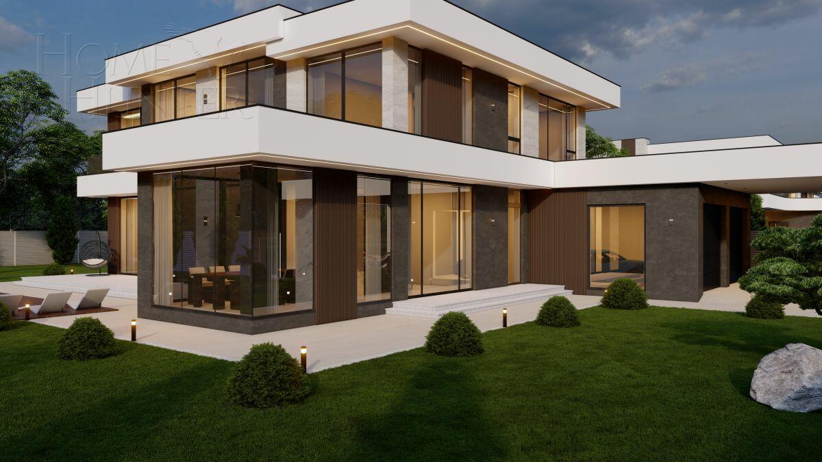 2-этажный коттедж 505 м² без отделки