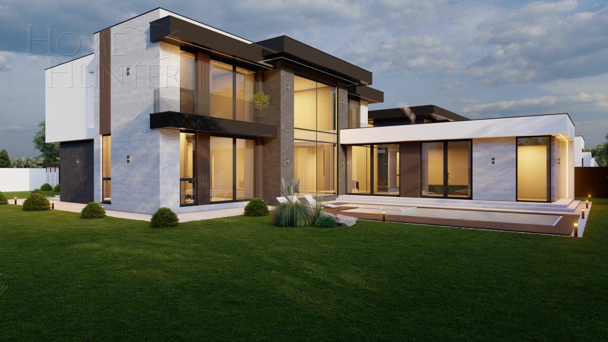 2-этажный коттедж 550 м² без отделки