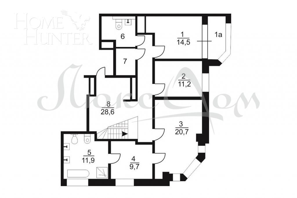 2-УРОВНЕВЫЙ ПЕНТХАУС С ОТДЕЛКОЙ 207 М² НА 17 ЭТАЖЕ