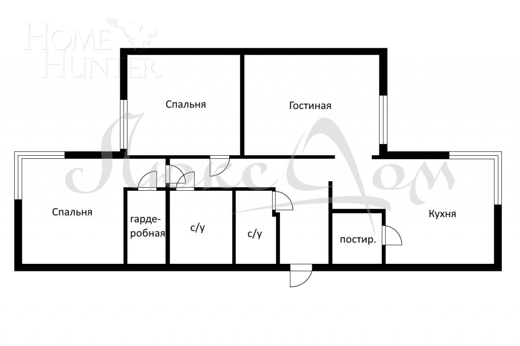3-КОМН. КВАРТИРА С ОТДЕЛКОЙ 160 М² НА 6 ЭТАЖЕ