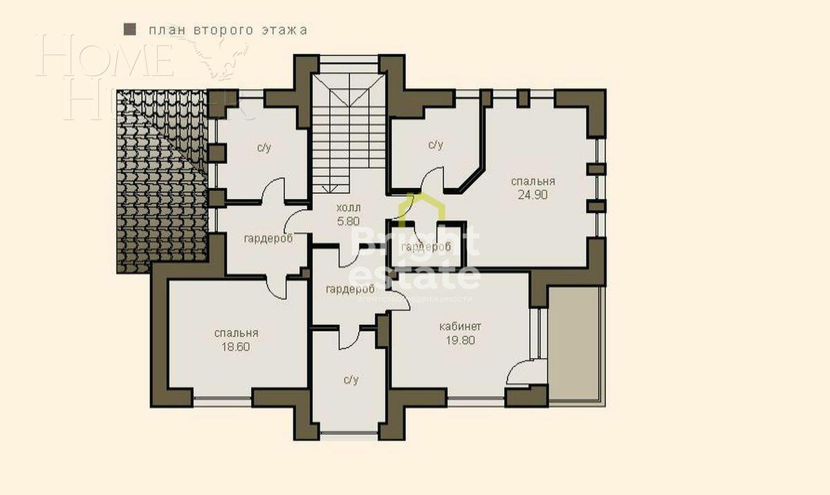 2-этажный коттедж 270 м² без отделки