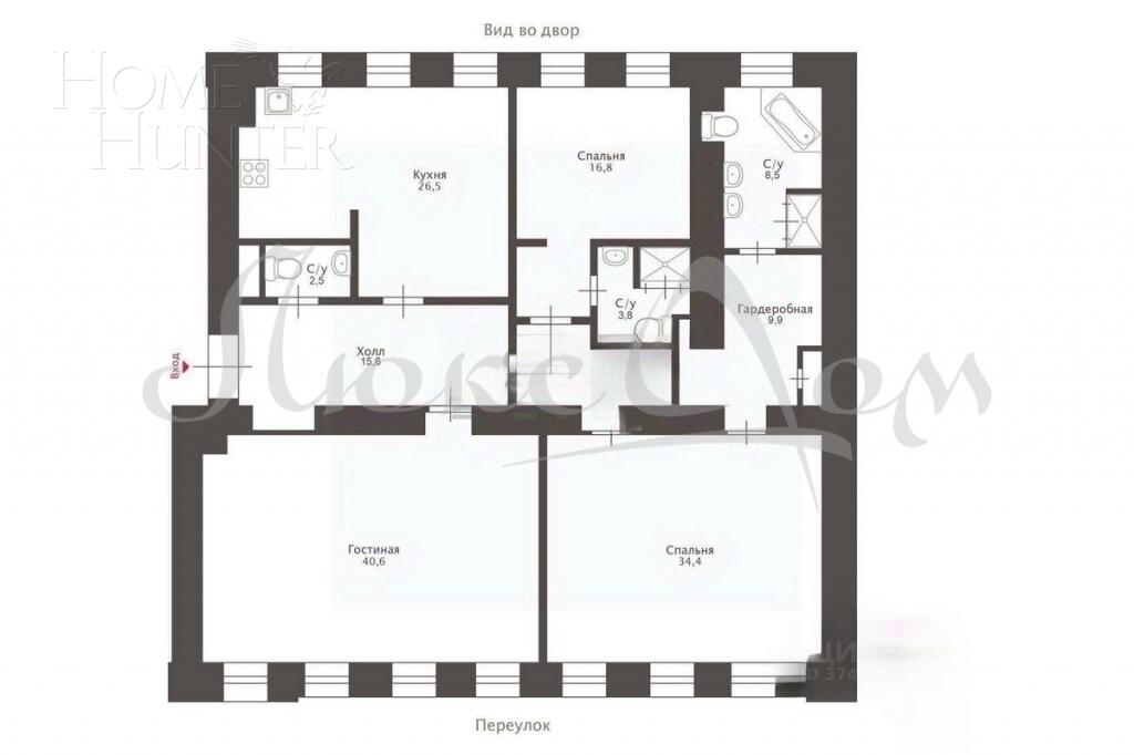 4-КОМН. КВАРТИРА С ОТДЕЛКОЙ 170 М² НА 4 ЭТАЖЕ