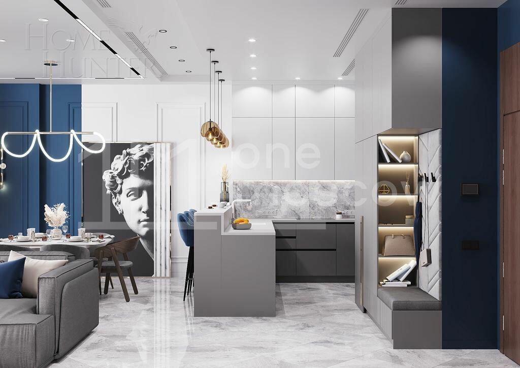 2-КОМН. АПАРТАМЕНТЫ С ОТДЕЛКОЙ 78.2 М² НА 72 ЭТАЖЕ