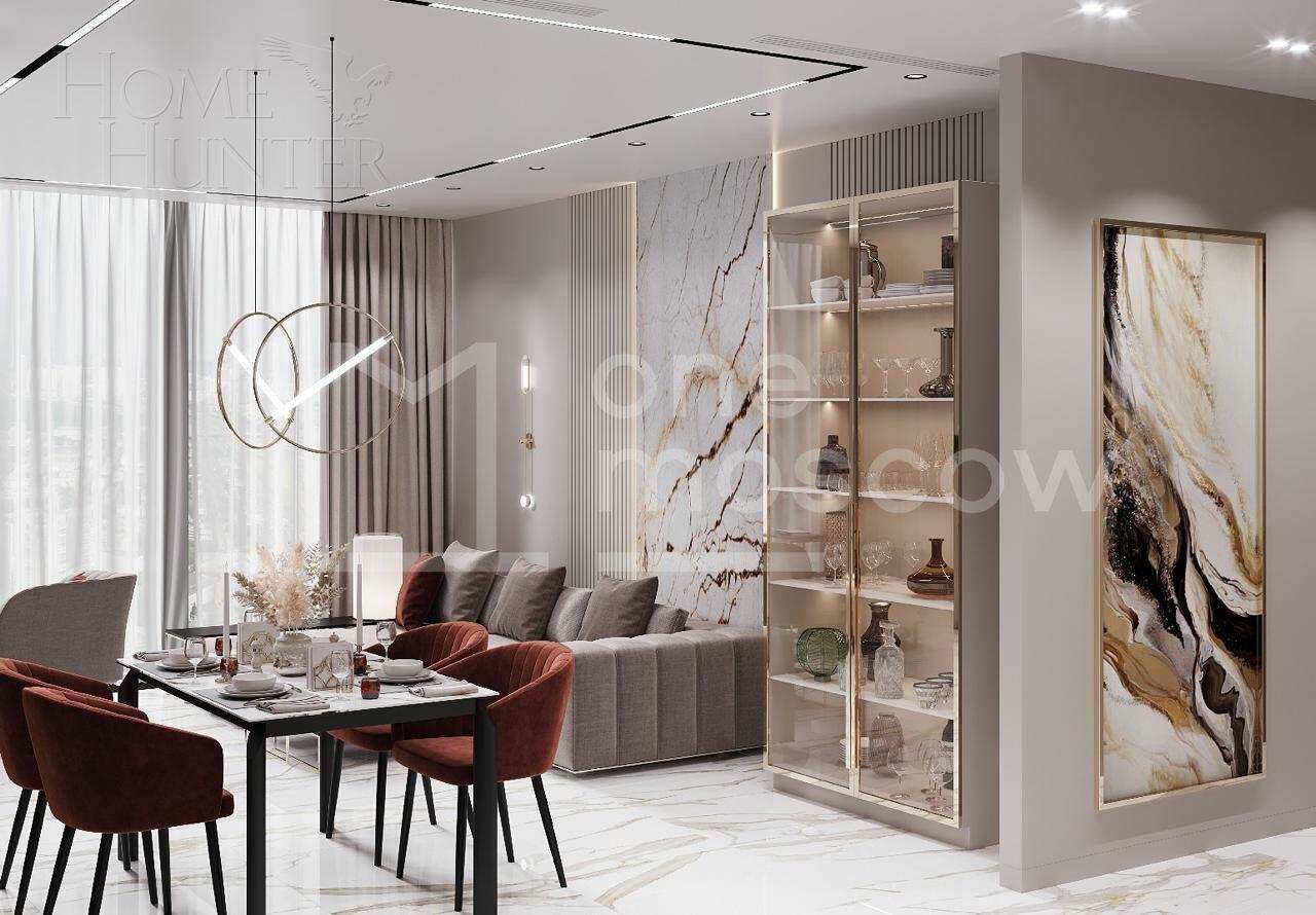 2-КОМН. АПАРТАМЕНТЫ С ОТДЕЛКОЙ 86 М² НА 59 ЭТАЖЕ