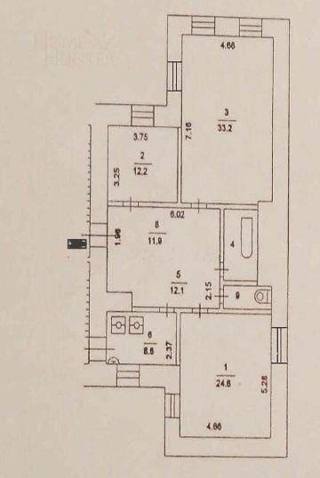 3-КОМН. КВАРТИРА С ОТДЕЛКОЙ 110.2 М² НА 3 ЭТАЖЕ