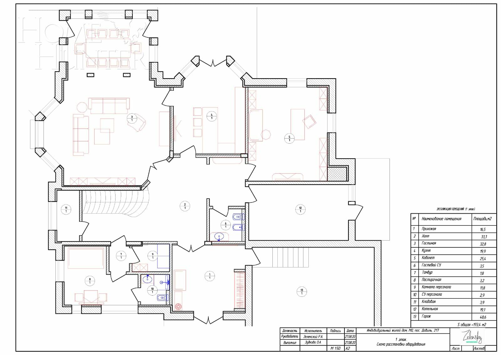 2-этажный коттедж 639 м² с отделкой