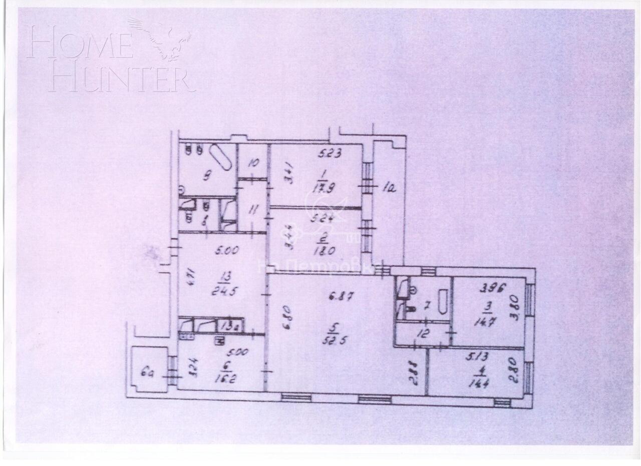4-КОМН. КВАРТИРА БЕЗ ОТДЕЛКИ 198 М² НА 11 ЭТАЖЕ