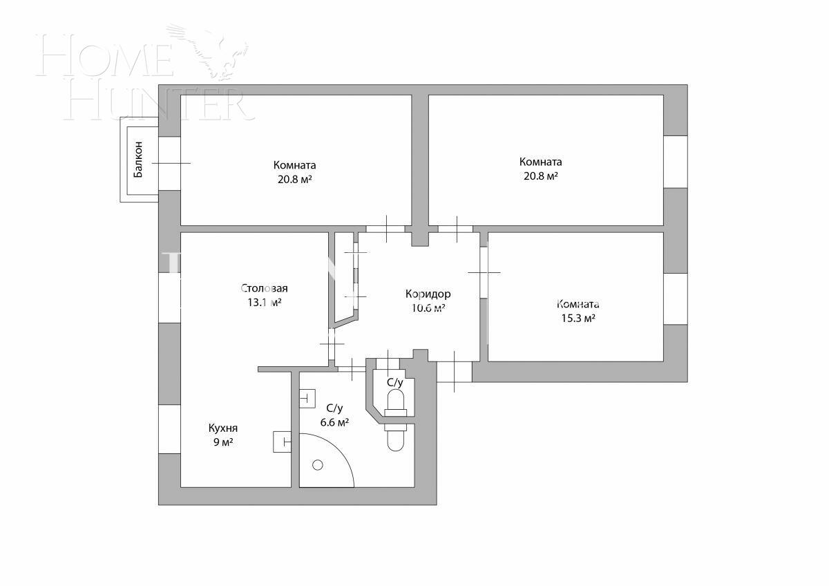 4-КОМН. КВАРТИРА С ОТДЕЛКОЙ 100.5 М² НА 4 ЭТАЖЕ