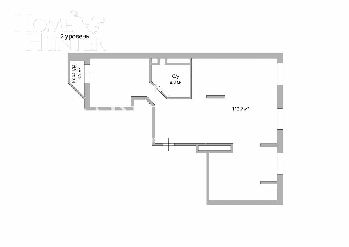 2-УРОВНЕВЫЙ ПЕНТХАУС БЕЗ ОТДЕЛКИ 252 М² НА 21 ЭТАЖЕ