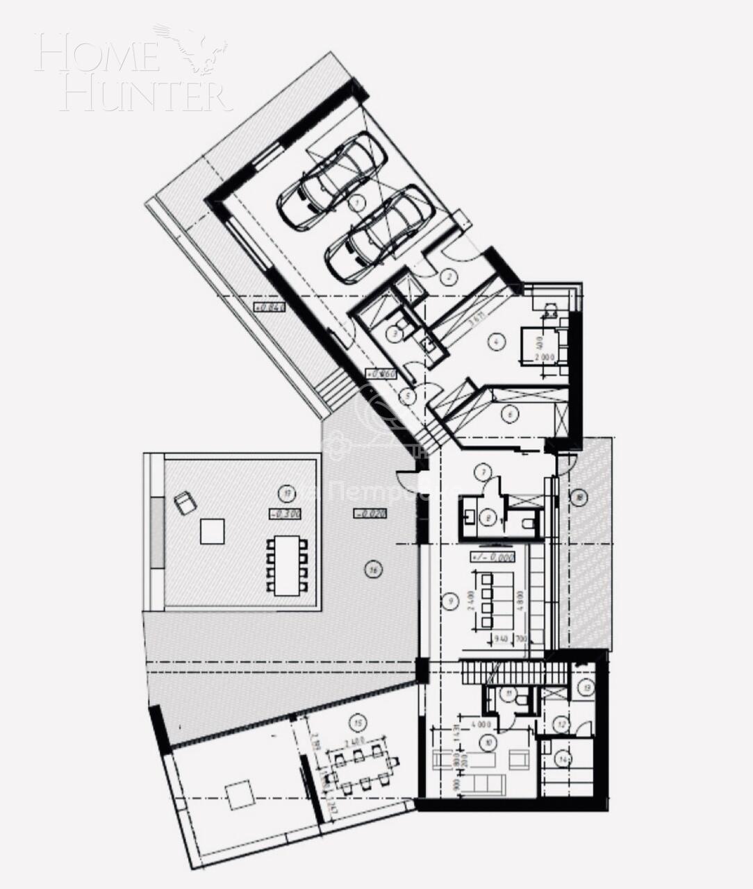 2-этажный коттедж 370 м² без отделки