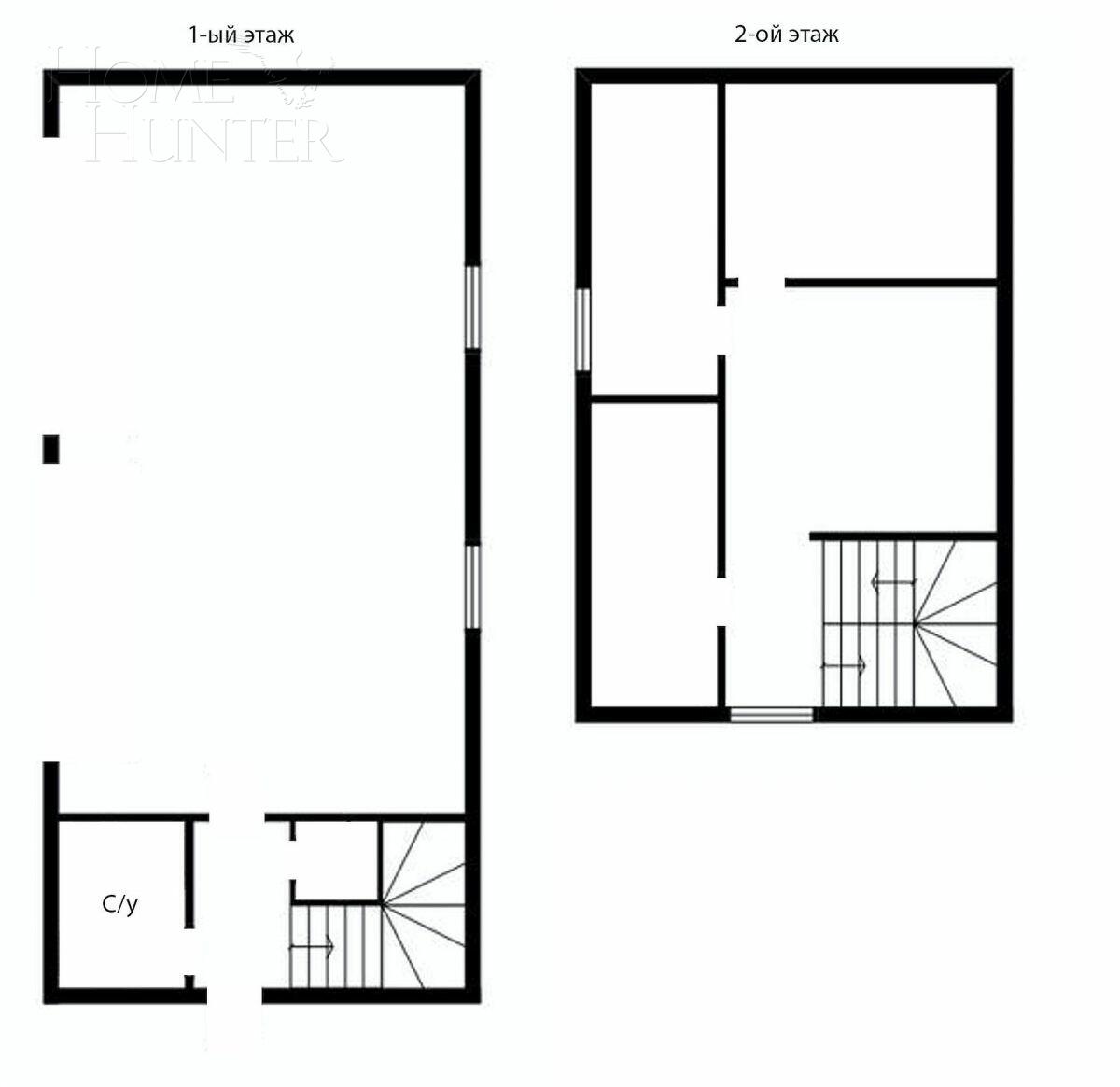 2-этажный коттедж 1 289 м² без отделки