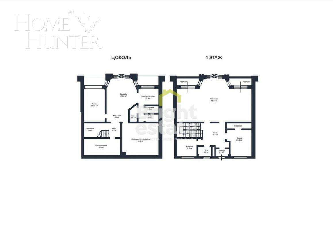 4-УРОВНЕВЫЙ ТАУНХАУС С ОТДЕЛКОЙ 500 М² НА 1 ЭТАЖЕ