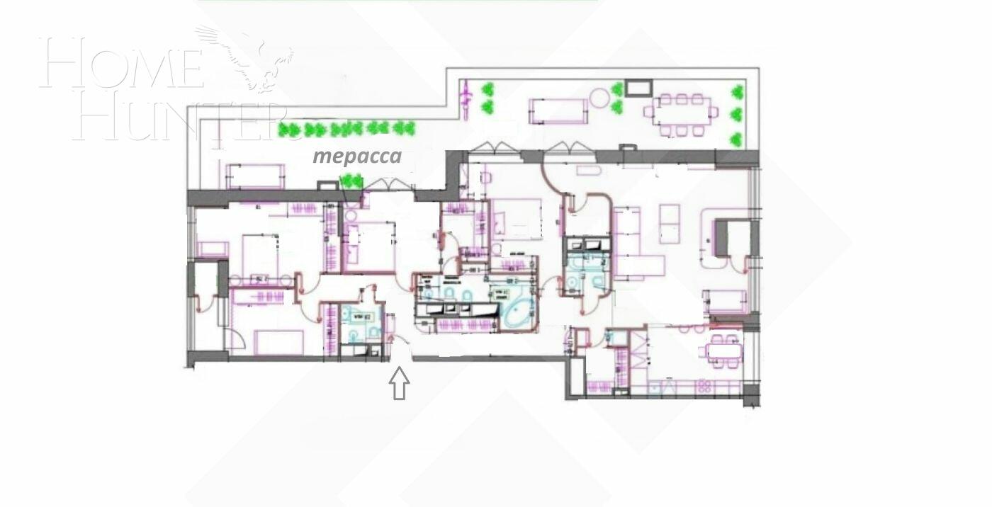 5-КОМН. КВАРТИРА БЕЗ ОТДЕЛКИ 149.2 М² НА 19 ЭТАЖЕ