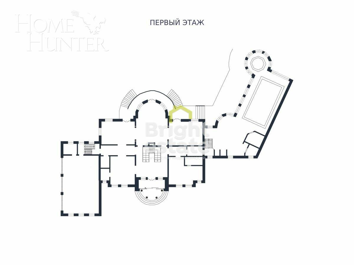 2-этажный коттедж 1 624 м² с отделкой