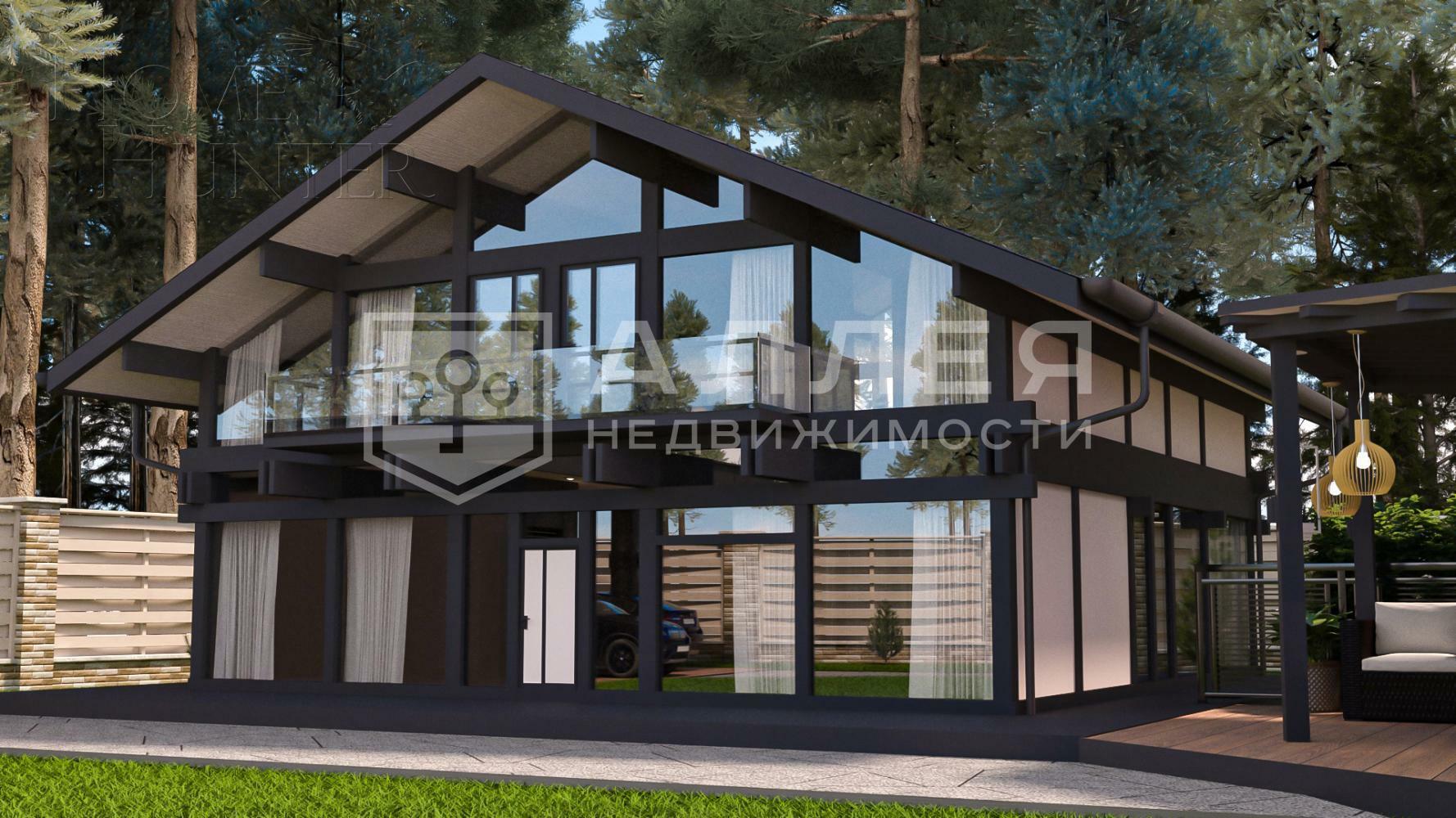 2-этажный коттедж 350 м² без отделки