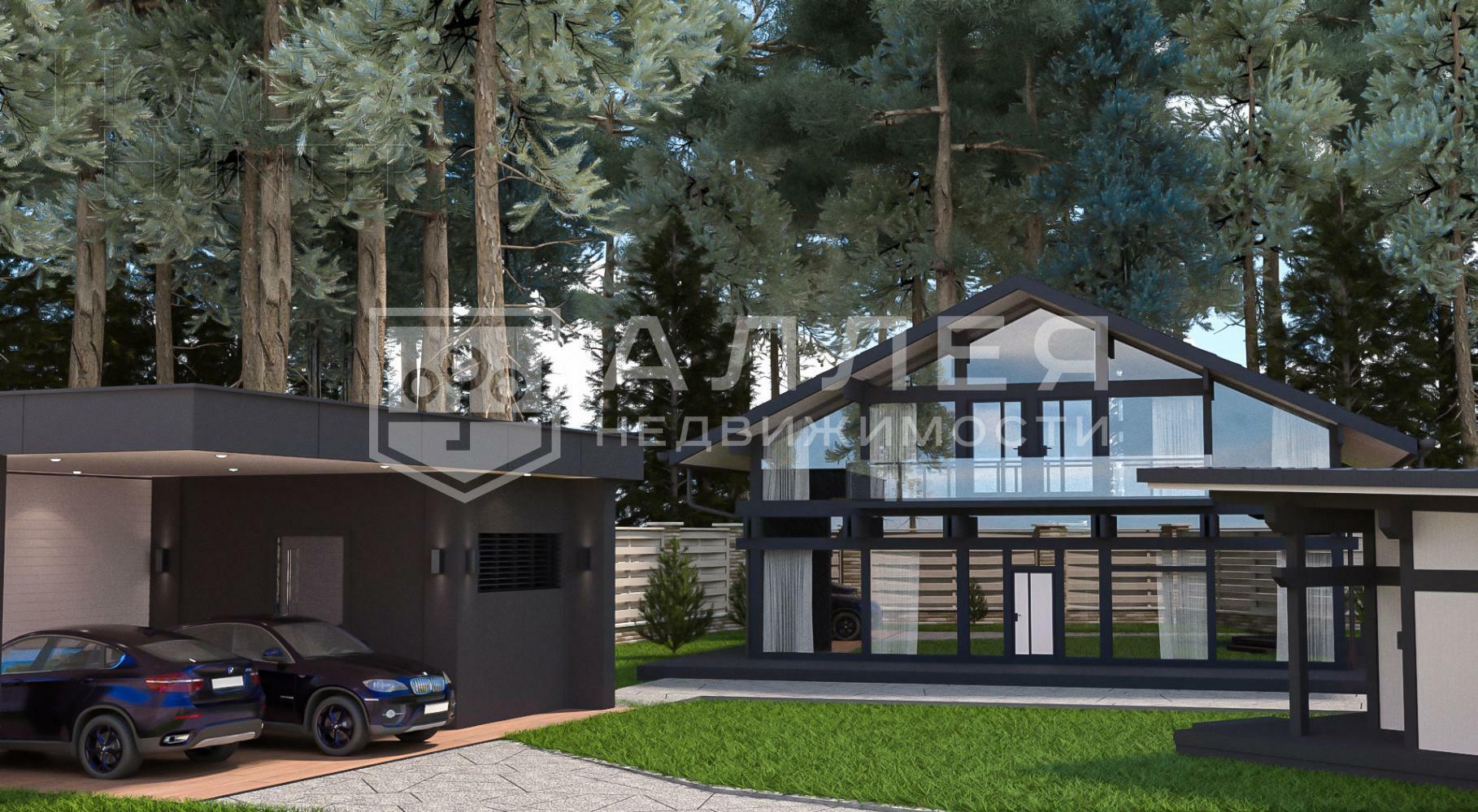 2-этажный коттедж 350 м² без отделки