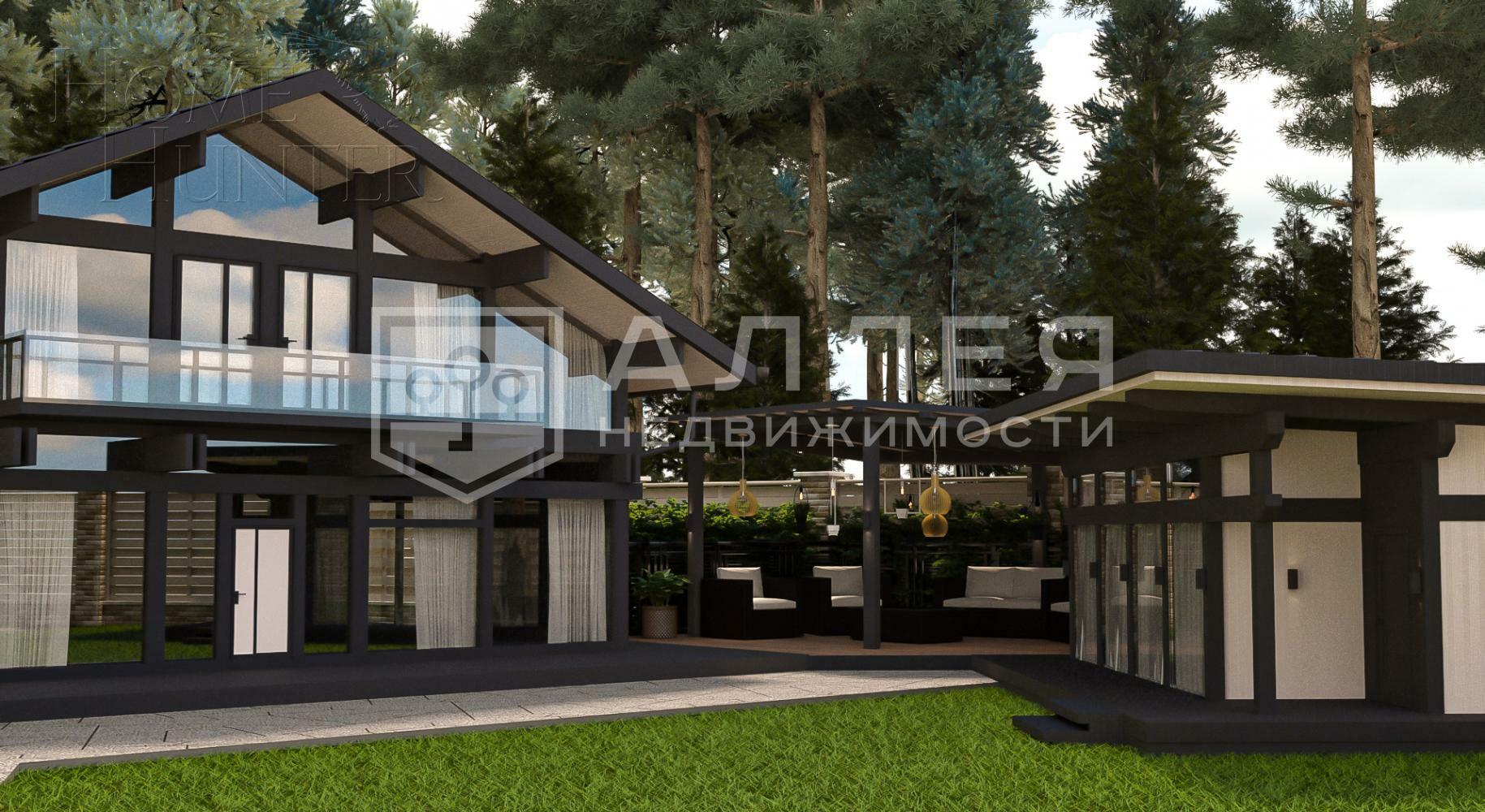 2-этажный коттедж 350 м² без отделки