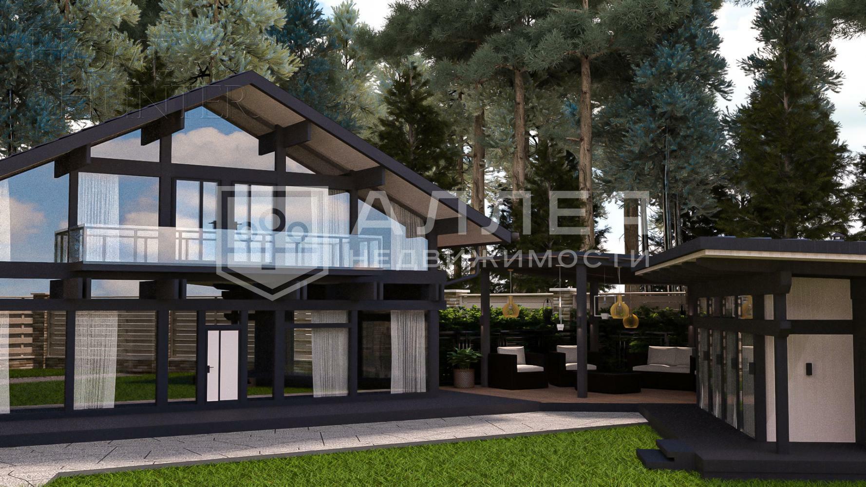 2-этажный коттедж 350 м² без отделки