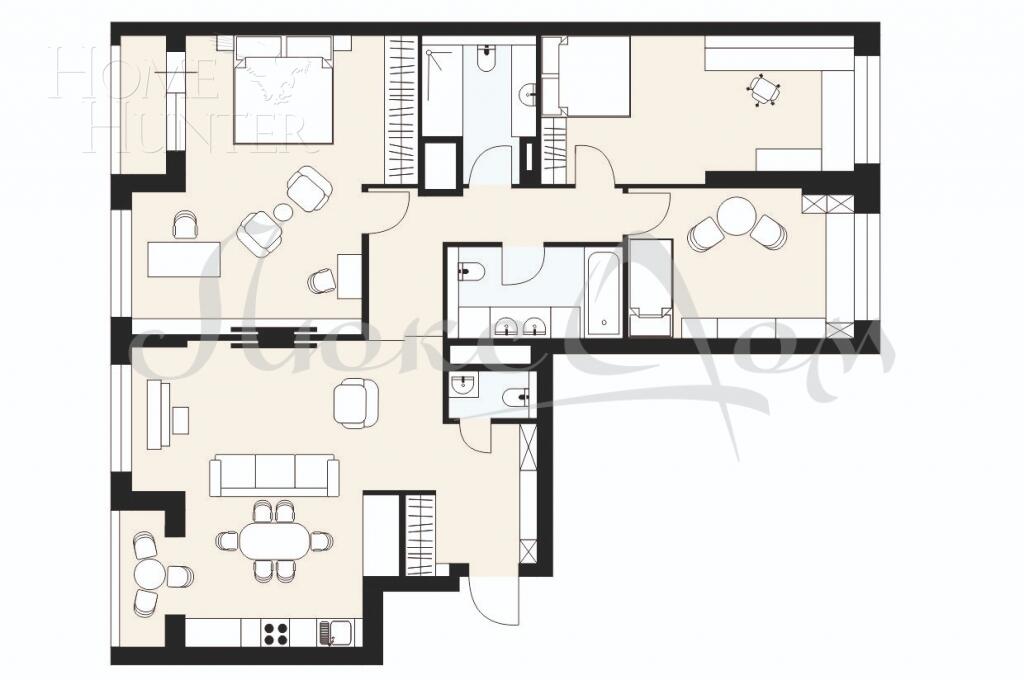 4-КОМН. КВАРТИРА С ОТДЕЛКОЙ 132 М² НА 7 ЭТАЖЕ