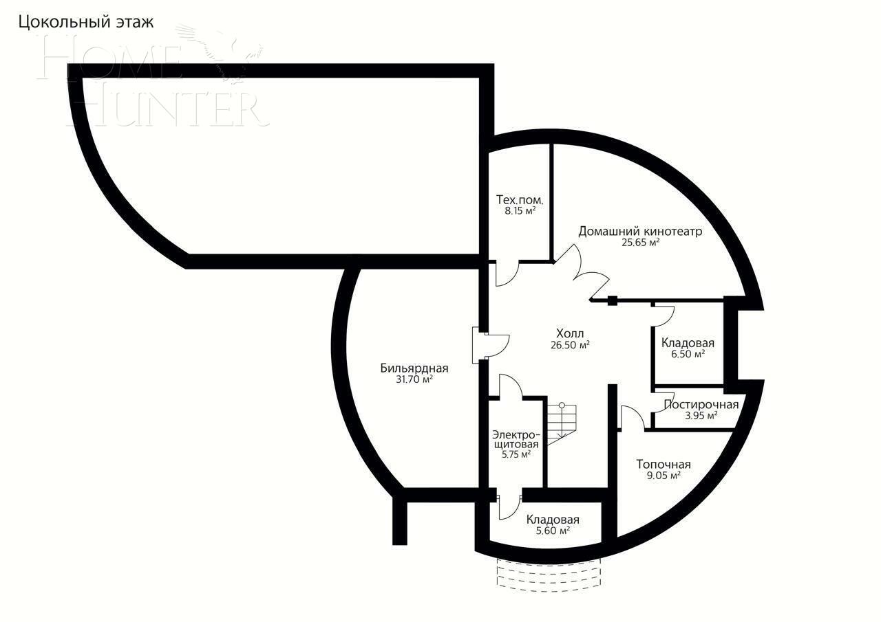 3-этажный коттедж 560 м² с отделкой