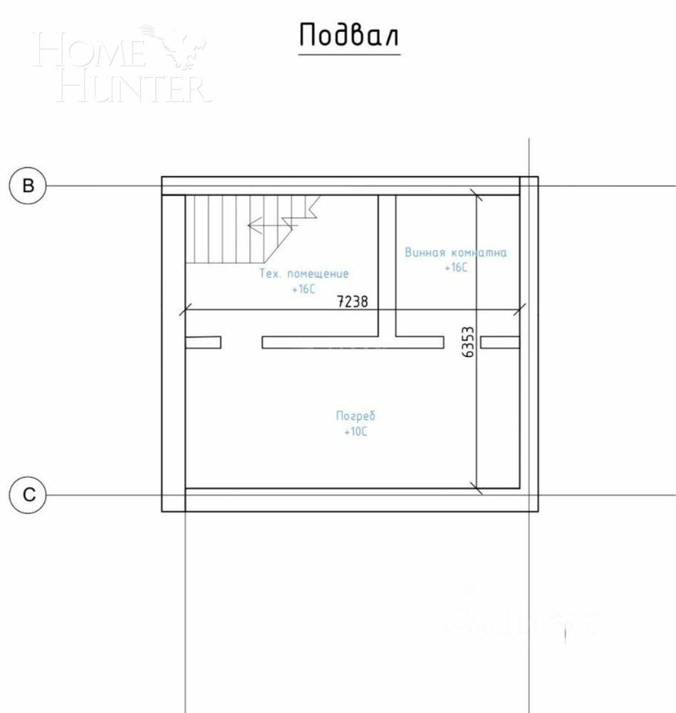 2-этажный коттедж 625 м² без отделки