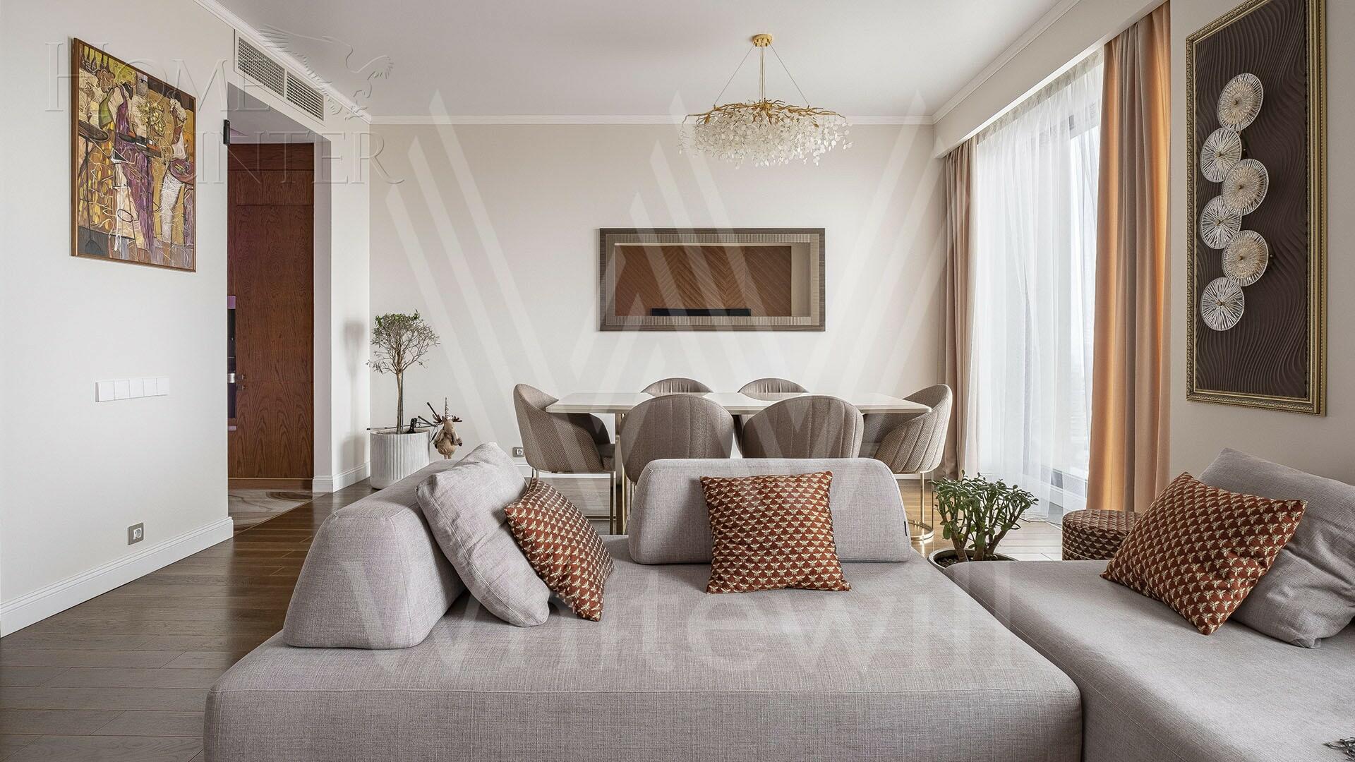 2-КОМН. КВАРТИРА С ОТДЕЛКОЙ 72.8 М² НА 28 ЭТАЖЕ