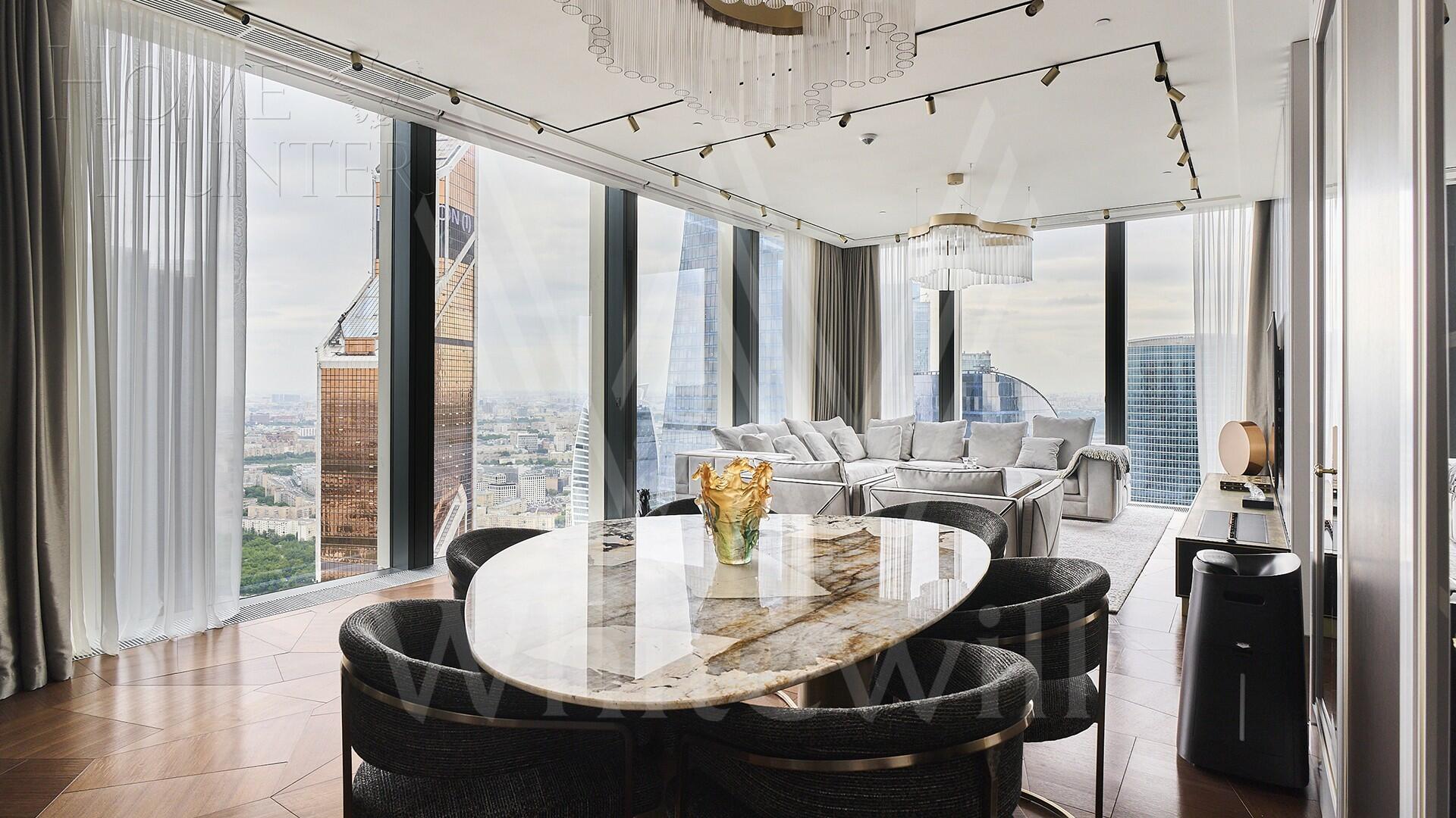 4-КОМН. АПАРТАМЕНТЫ С ОТДЕЛКОЙ 250 М² НА 57 ЭТАЖЕ