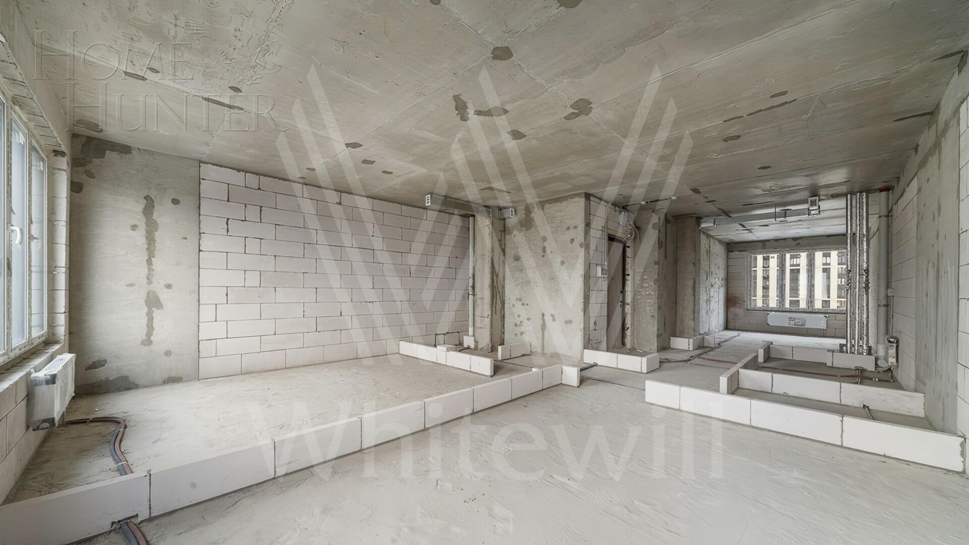 2-КОМН. КВАРТИРА БЕЗ ОТДЕЛКИ 74 М² НА 9 ЭТАЖЕ