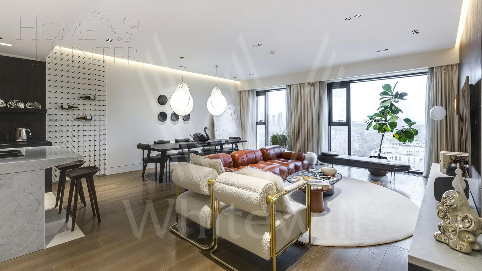 3-КОМН. АПАРТАМЕНТЫ С ОТДЕЛКОЙ 128.2 М² НА 18 ЭТАЖЕ
