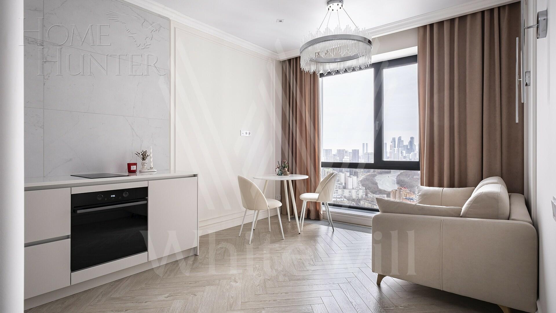 1-КОМН. КВАРТИРА С ОТДЕЛКОЙ 37.5 М² НА 39 ЭТАЖЕ