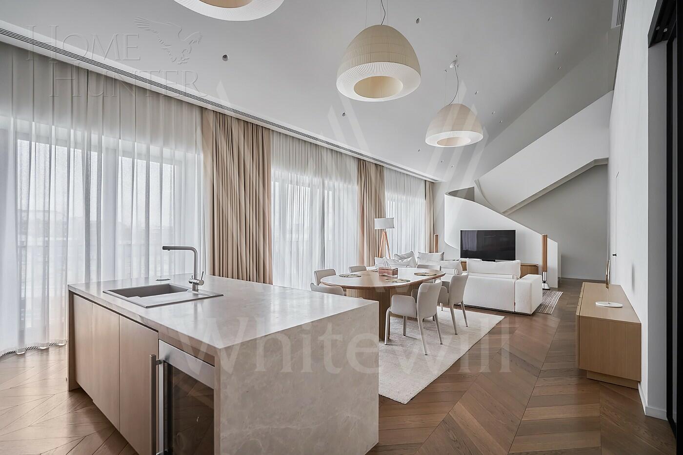 2-УРОВНЕВЫЙ ПЕНТХАУС С ОТДЕЛКОЙ 269.6 М² НА 5 ЭТАЖЕ