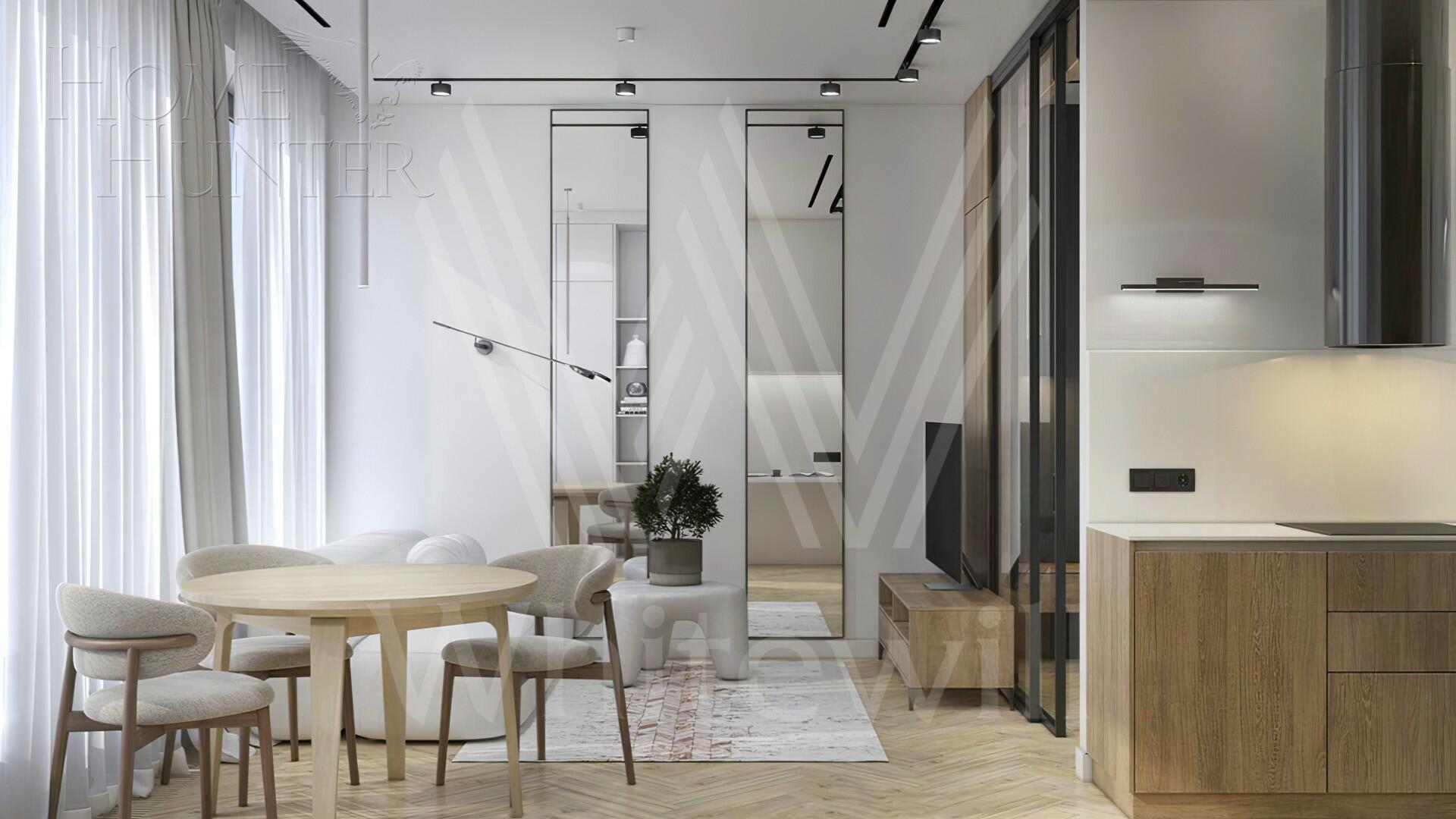 1-КОМН. АПАРТАМЕНТЫ С ОТДЕЛКОЙ 41.8 М² НА 7 ЭТАЖЕ