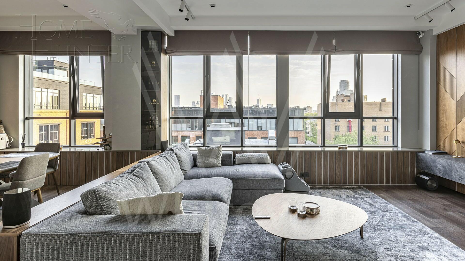 2-УРОВНЕВЫЕ АПАРТАМЕНТЫ С ОТДЕЛКОЙ 190 М² НА 7 ЭТАЖЕ