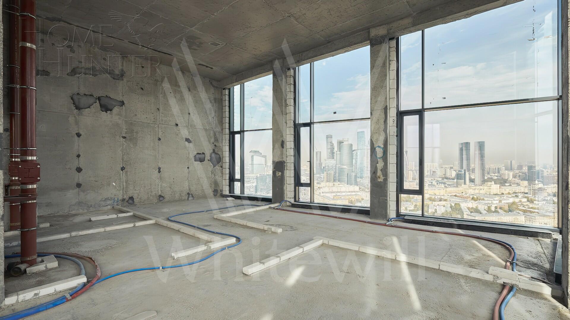 4-КОМН. КВАРТИРА БЕЗ ОТДЕЛКИ 165 М² НА 41 ЭТАЖЕ