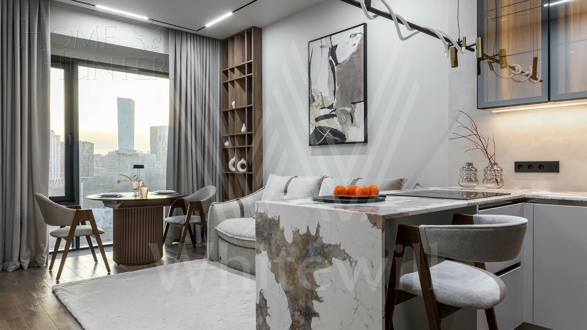 1-КОМН. КВАРТИРА С ОТДЕЛКОЙ 51 М² НА 10 ЭТАЖЕ