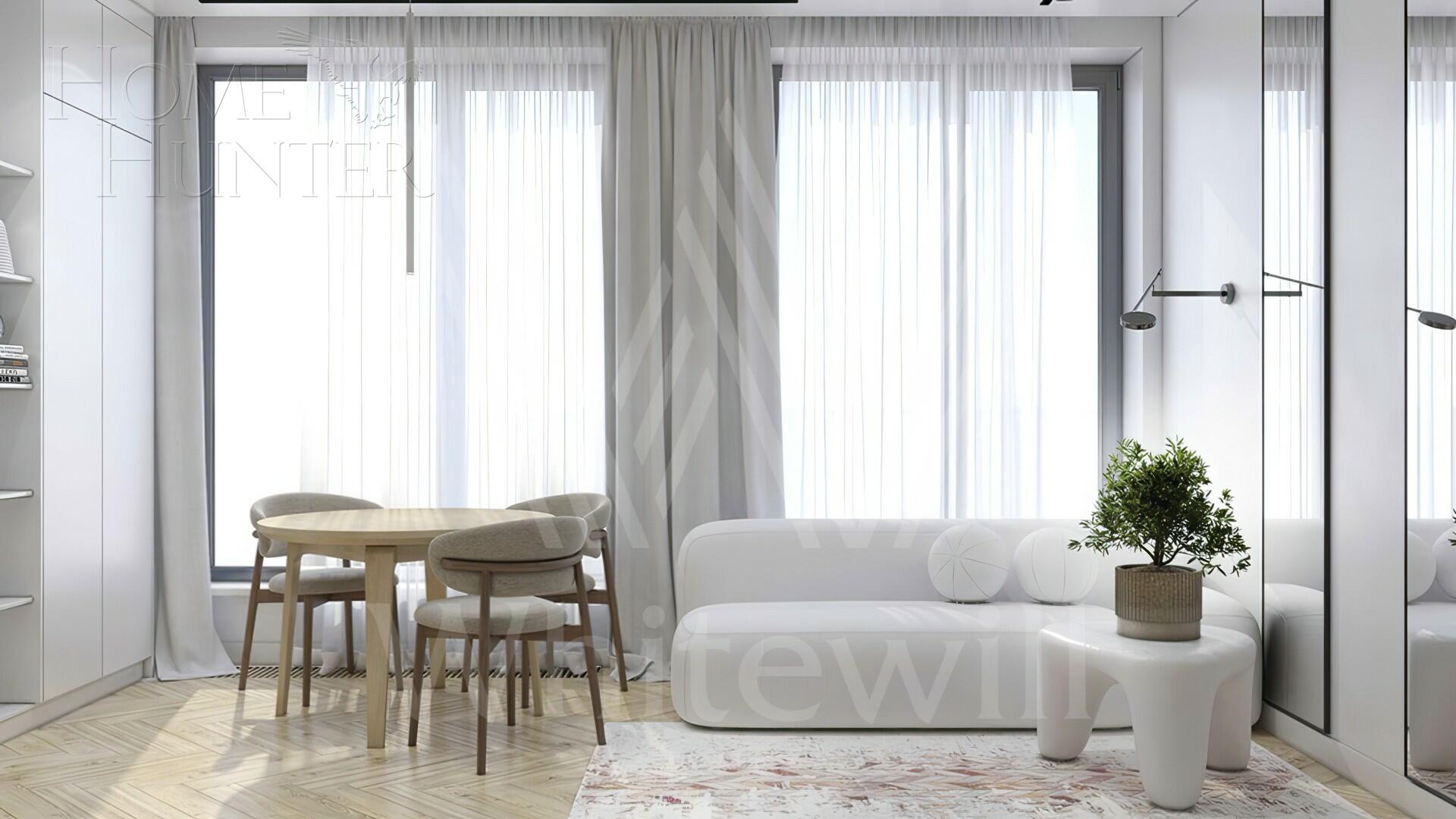 1-КОМН. АПАРТАМЕНТЫ С ОТДЕЛКОЙ 41.8 М² НА 7 ЭТАЖЕ