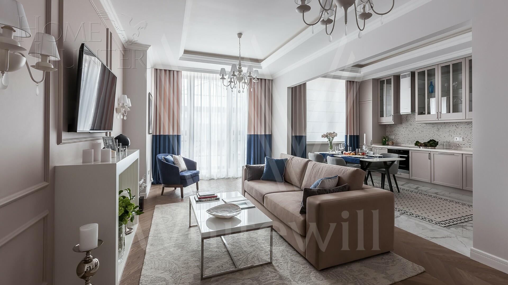 3-КОМН. КВАРТИРА С ОТДЕЛКОЙ 137 М² НА 15 ЭТАЖЕ