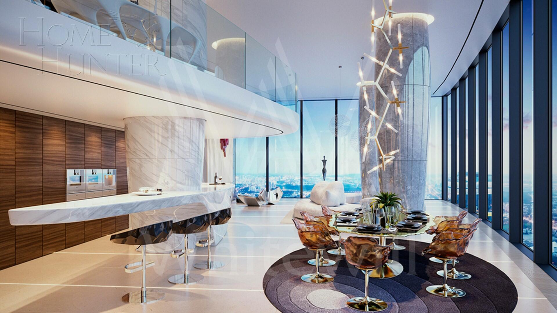 4-КОМН. АПАРТАМЕНТЫ С ОТДЕЛКОЙ 175.2 М² НА 40 ЭТАЖЕ