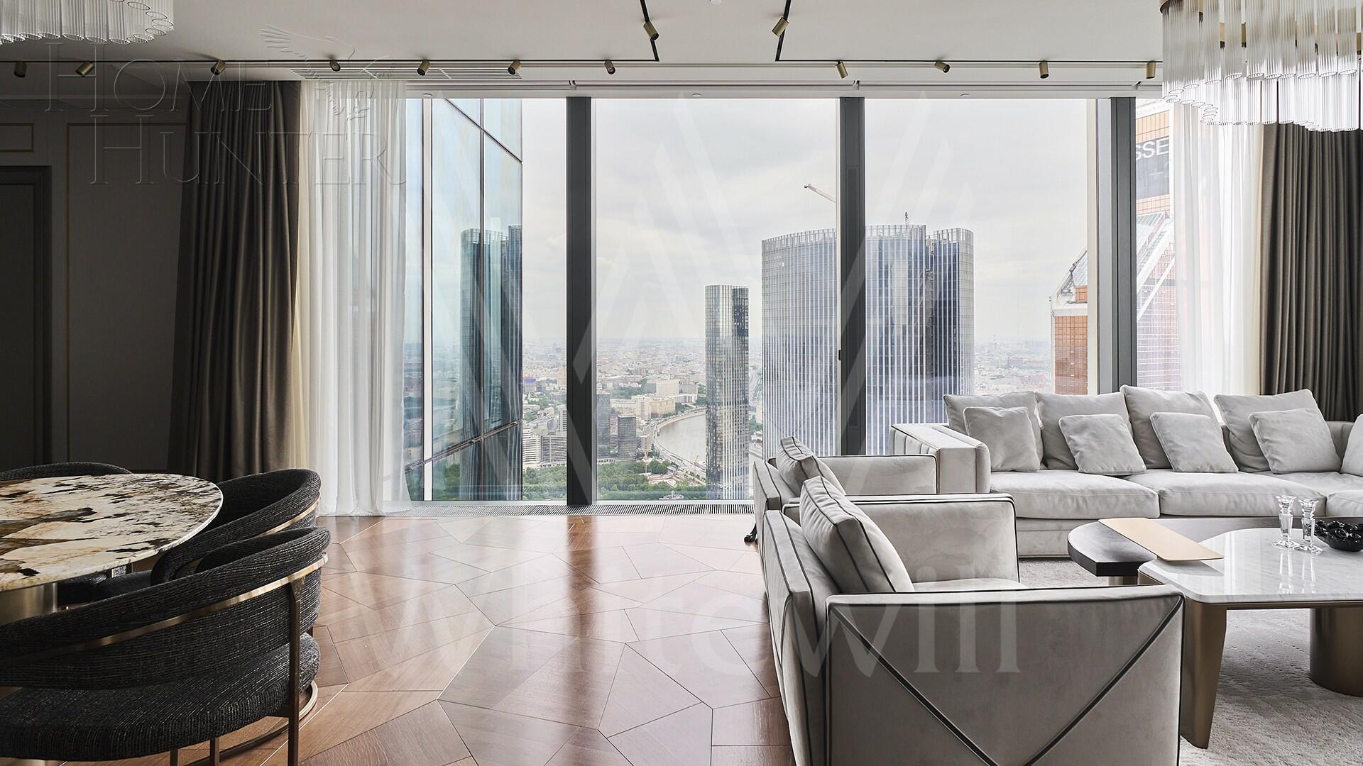 4-КОМН. АПАРТАМЕНТЫ С ОТДЕЛКОЙ 250 М² НА 57 ЭТАЖЕ