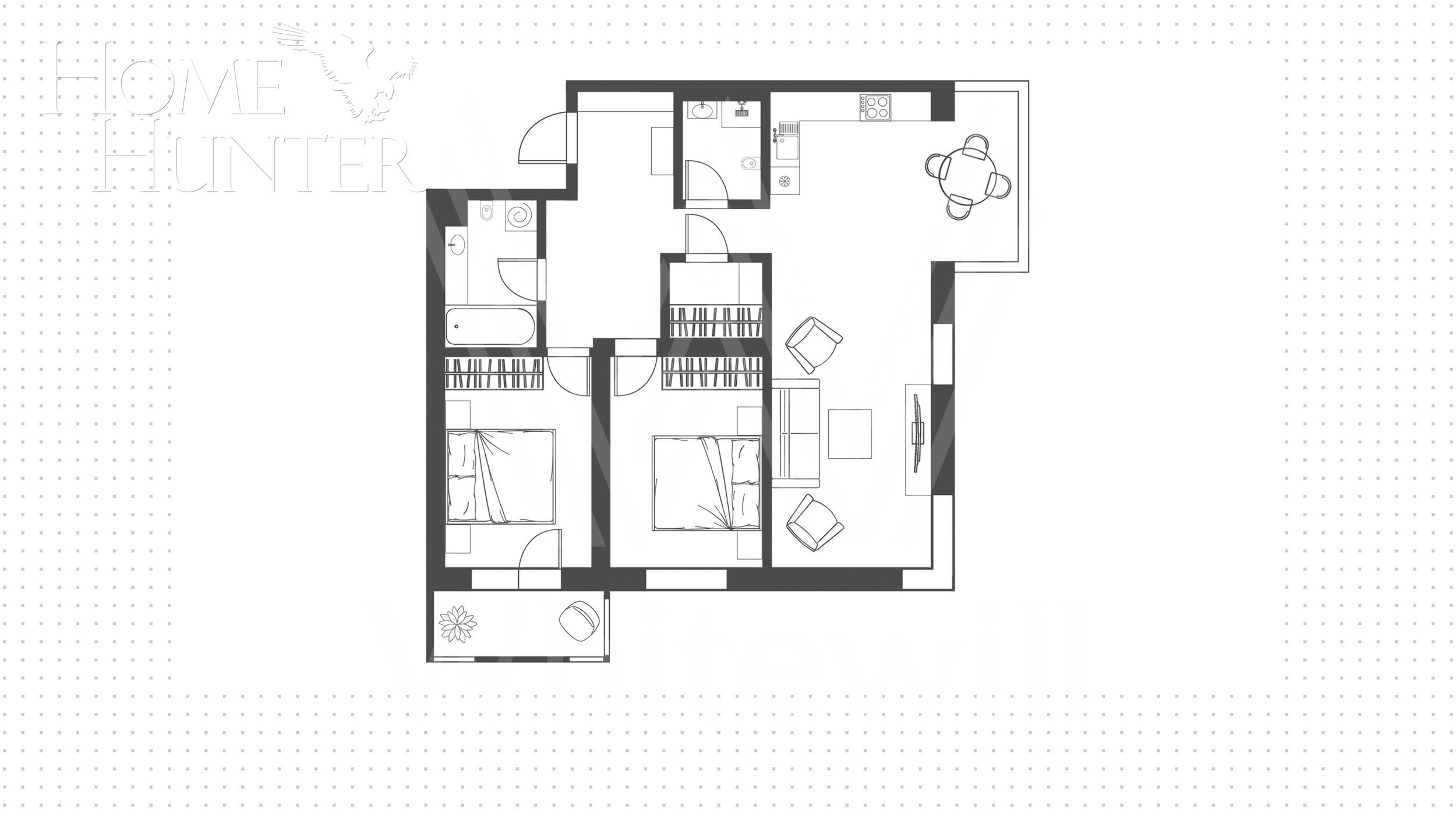 3-КОМН. КВАРТИРА С ОТДЕЛКОЙ 88 М² НА 2 ЭТАЖЕ
