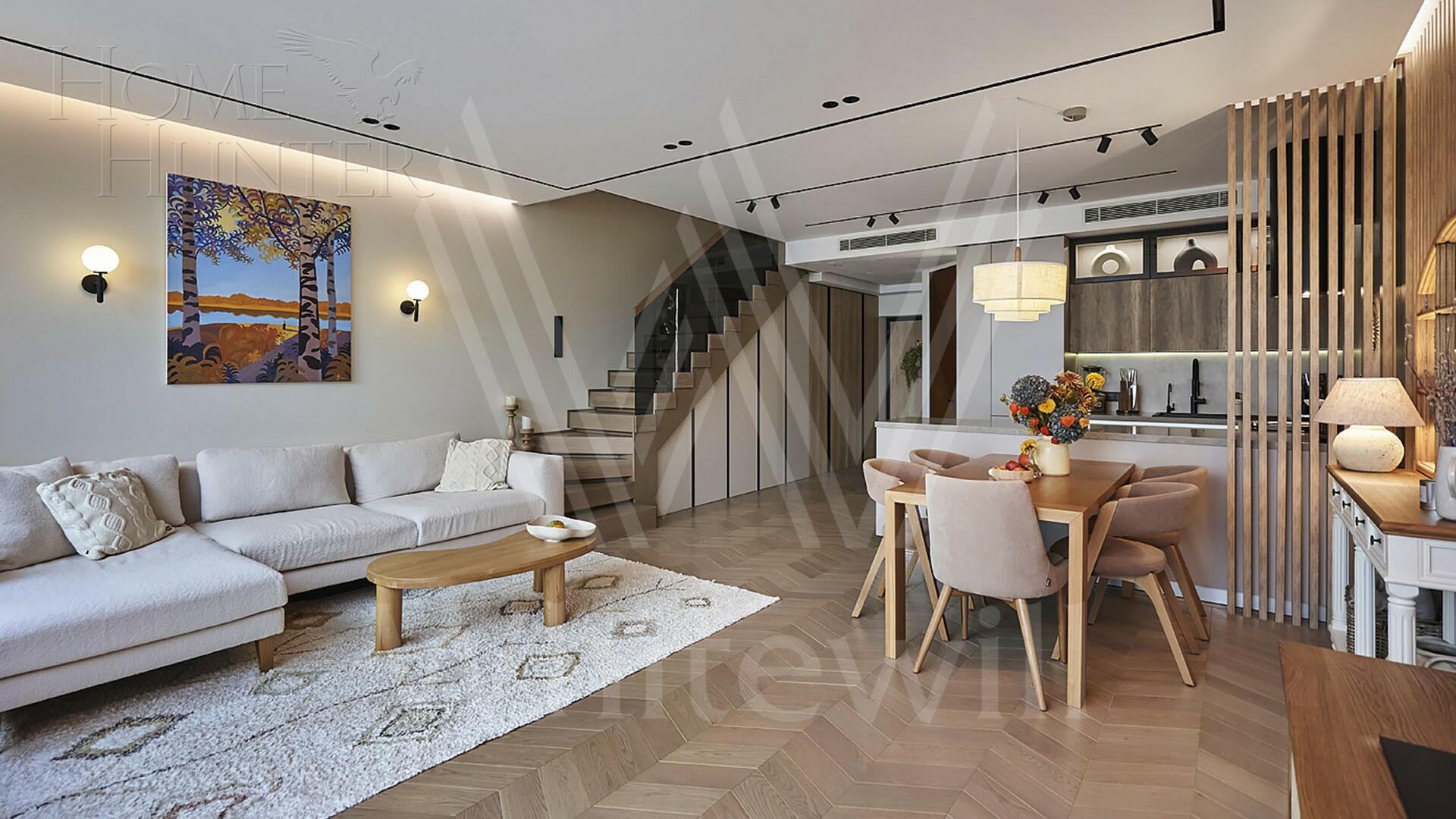 2-УРОВНЕВЫЕ АПАРТАМЕНТЫ С ОТДЕЛКОЙ 152.3 М² НА 6 ЭТАЖЕ