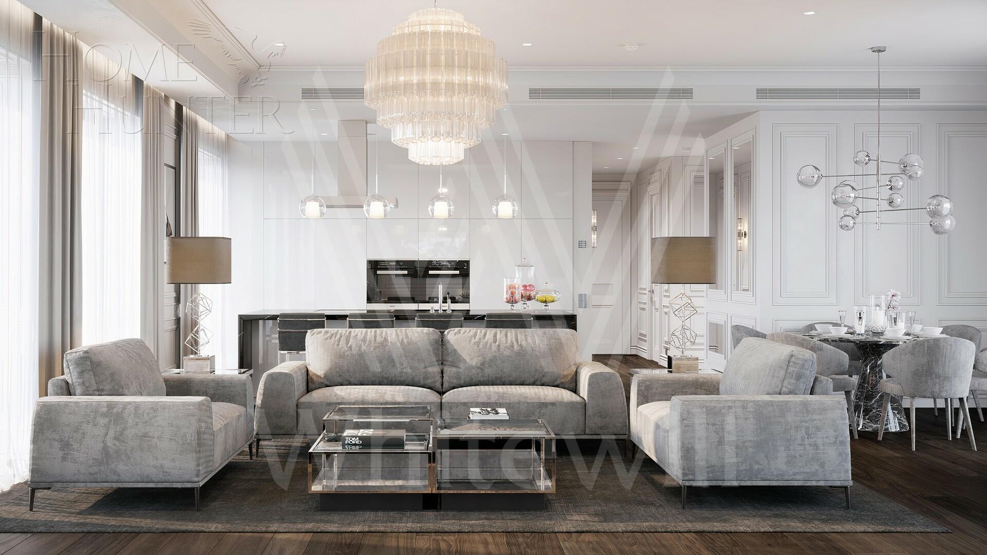 6-КОМН. АПАРТАМЕНТЫ БЕЗ ОТДЕЛКИ 261.4 М² НА 5 ЭТАЖЕ