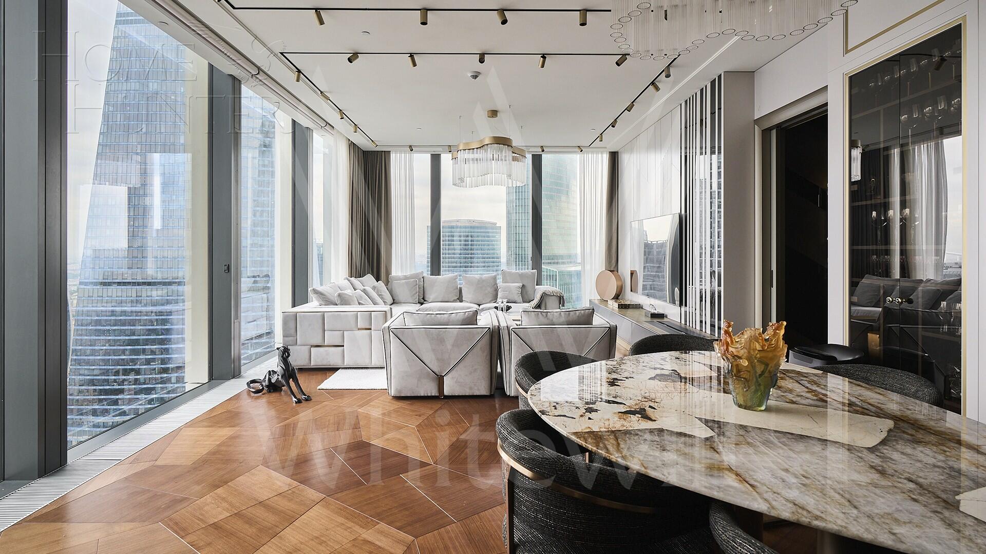 4-КОМН. АПАРТАМЕНТЫ С ОТДЕЛКОЙ 250 М² НА 57 ЭТАЖЕ