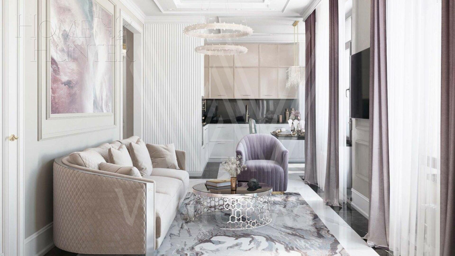 3-КОМН. АПАРТАМЕНТЫ С ОТДЕЛКОЙ 94.7 М² НА 16 ЭТАЖЕ