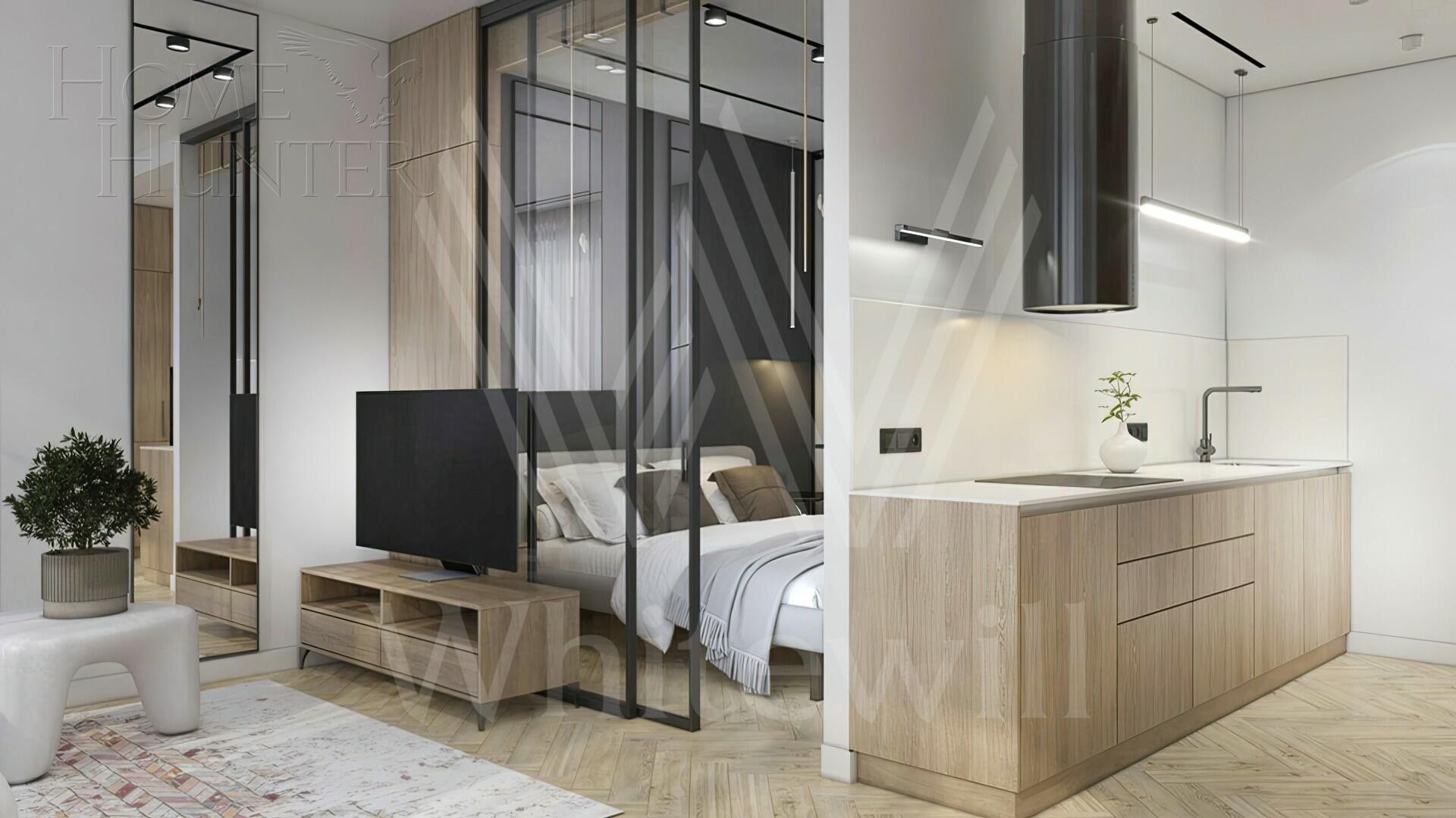 1-КОМН. АПАРТАМЕНТЫ С ОТДЕЛКОЙ 41.8 М² НА 7 ЭТАЖЕ