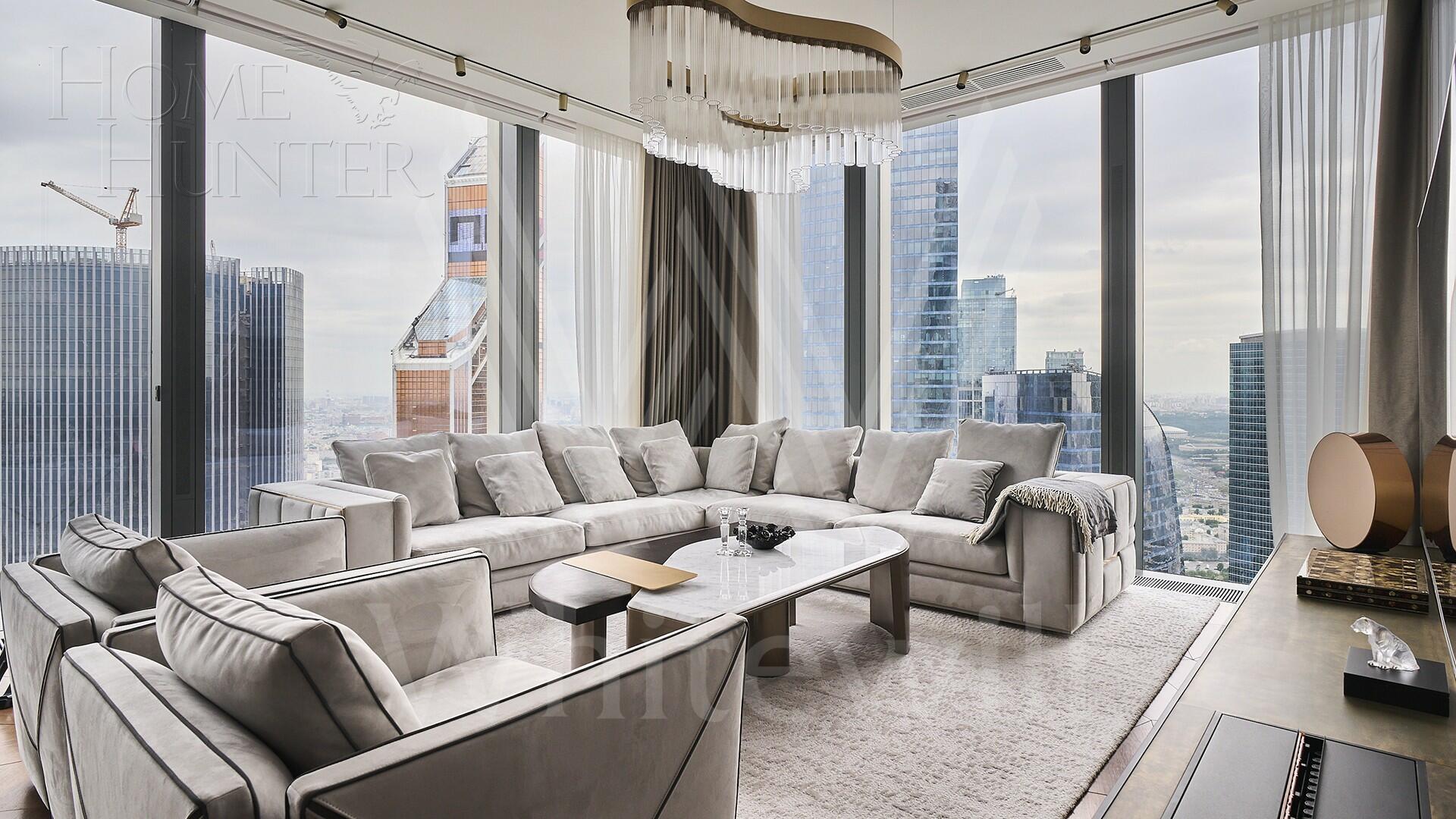 4-КОМН. АПАРТАМЕНТЫ С ОТДЕЛКОЙ 250 М² НА 57 ЭТАЖЕ