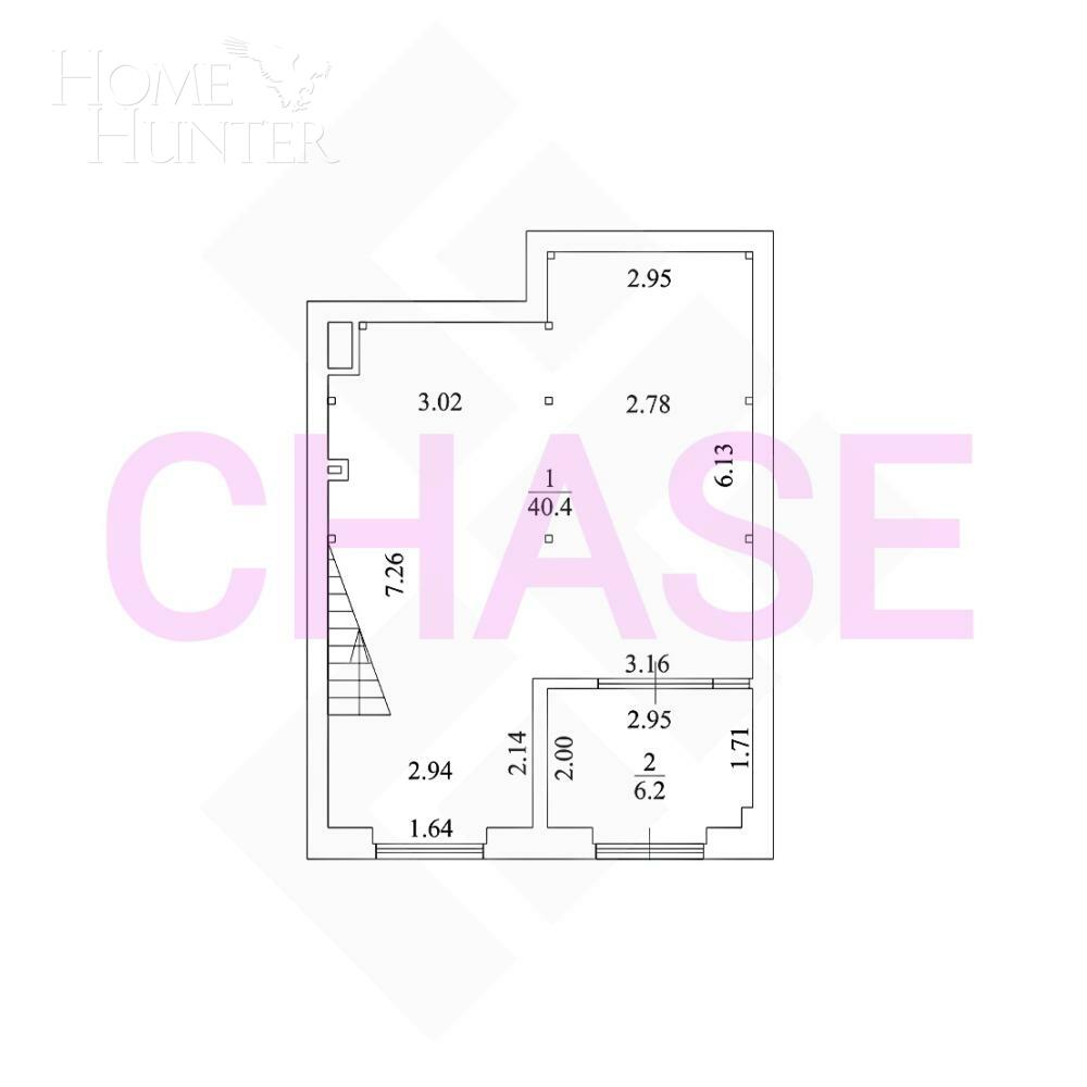 2-УРОВНЕВЫЕ АПАРТАМЕНТЫ БЕЗ ОТДЕЛКИ 68.4 М² НА 1 ЭТАЖЕ