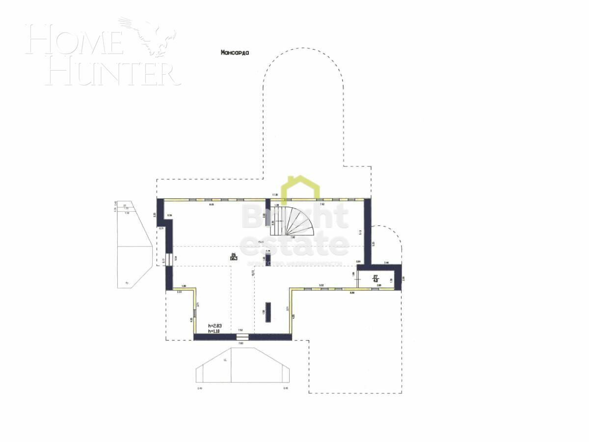 2-этажный коттедж 890 м² без отделки