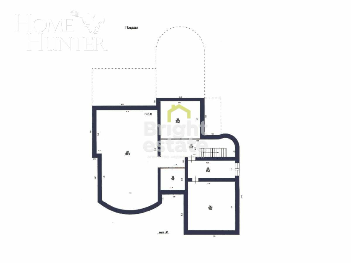 2-этажный коттедж 890 м² без отделки